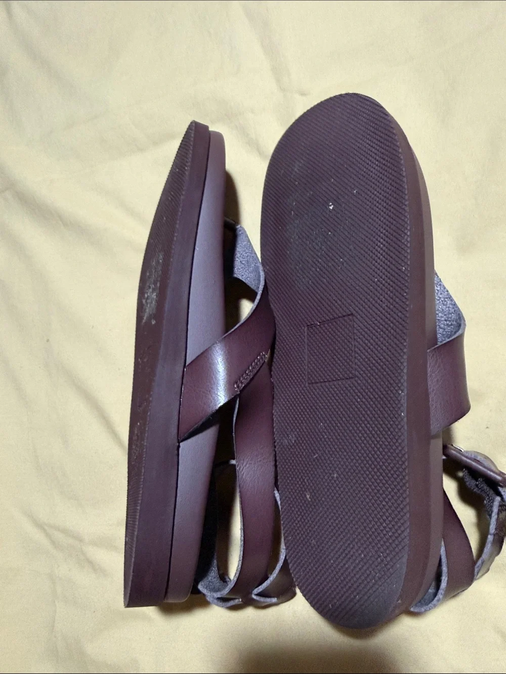 American Eagle Outfitters Women's Dark Brown Ankle-Strap Toe-Loop Sandals - Picture 5 of 7